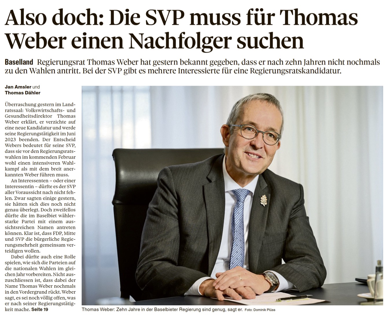 Thomas Weber, Medienbeiträge vom 1. Juli 2022