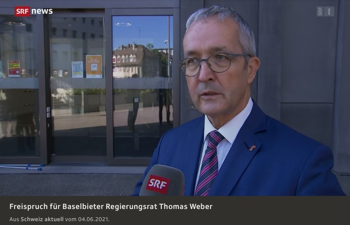 Thomas Weber, srf: Freispruch für Baselbieter Regierungsrat Thomas Weber