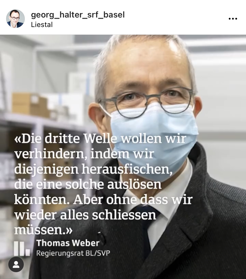 Thomas Weber, Die dritte Welle verhindern – Baselland startet mit Massentests