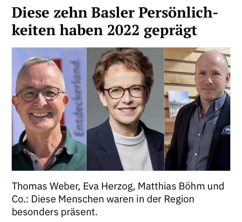 Thomas Weber, Diese zehn Basler Per­sön­lich­keiten haben 2022 geprägt