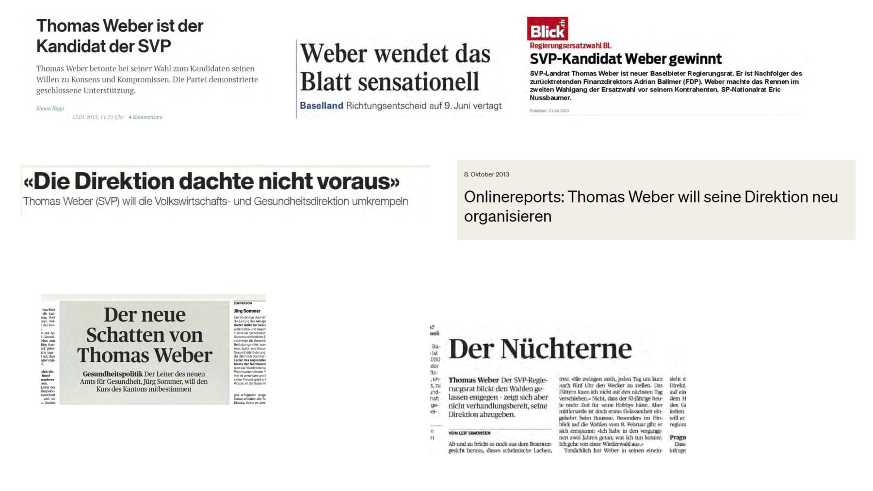 Thomas Weber, Ein paar Schlagzeilen 2013 bis 2023