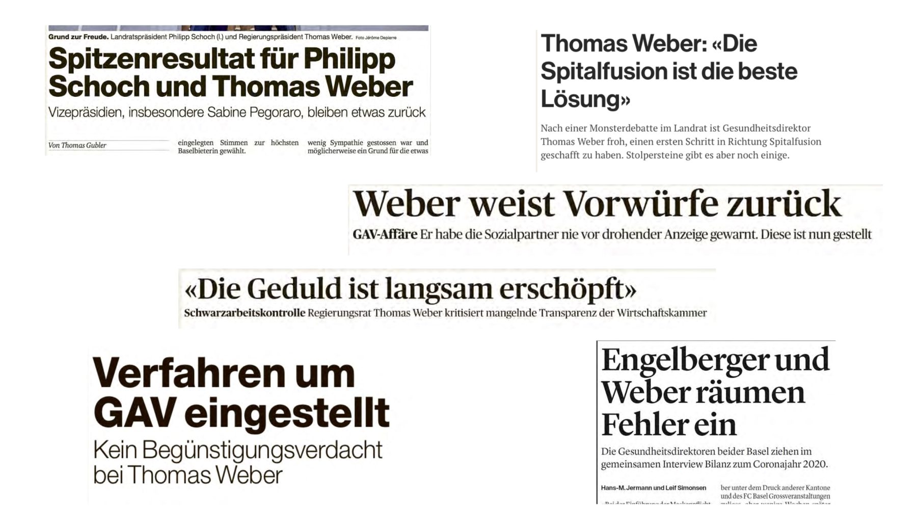 Thomas Weber, Ein paar Schlagzeilen 2013 bis 2023